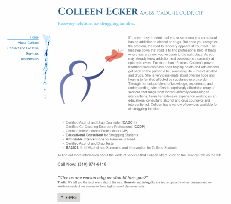 Colleen Ecker old website